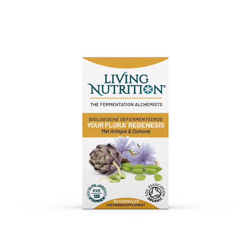 Your Flora - Regenesis Gefermenteerde Artisjok Cichorei Bio (Living Nutrition) 60caps