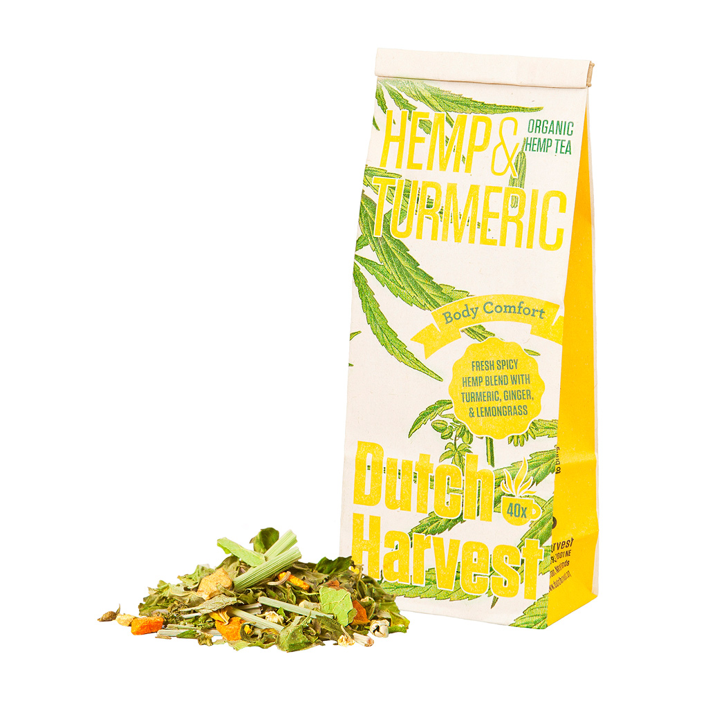 DGW-NL Hennep thee, Hemp & Turmeric (Kurkuma) Bio (Dutch Harvest) 50gr
