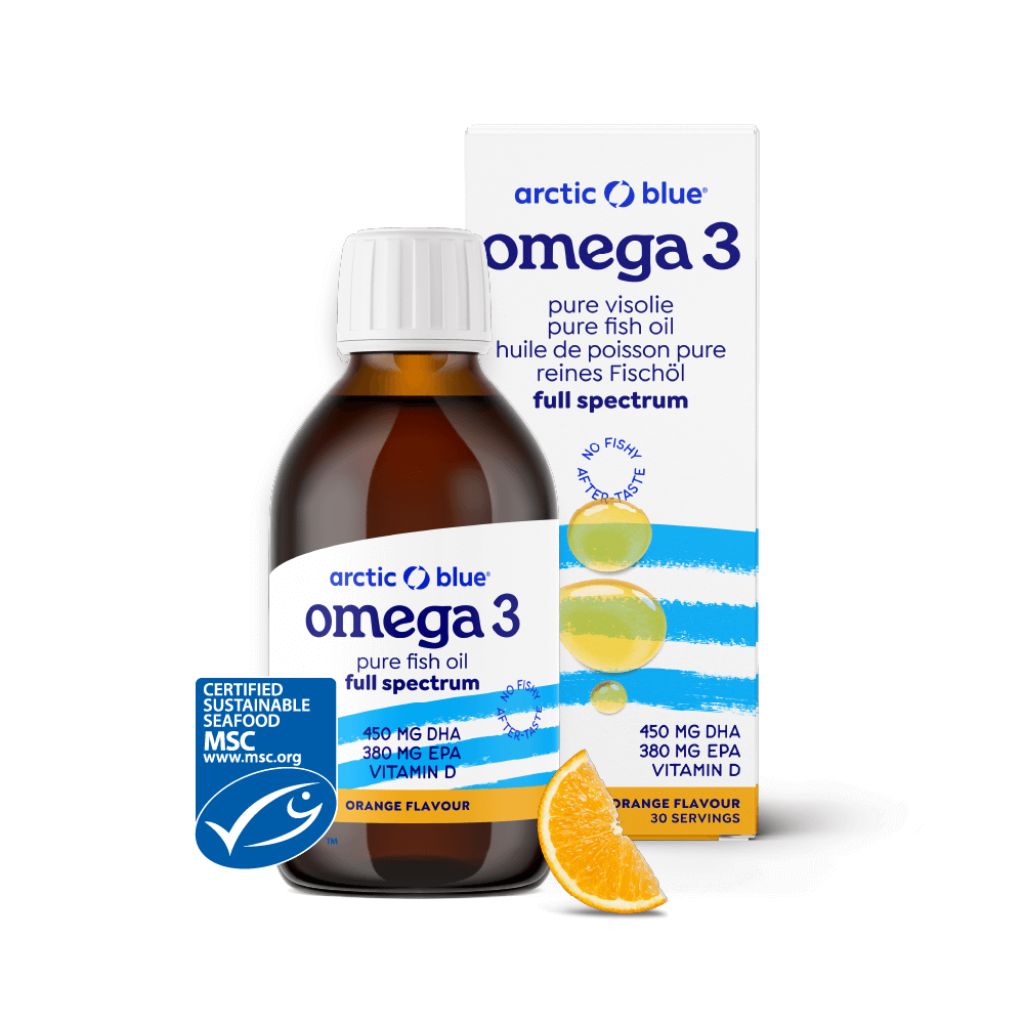 DGW-NL Omega-3 visolie DHA & EPA met vitamine D3 (Arctic Blue) 150 ml