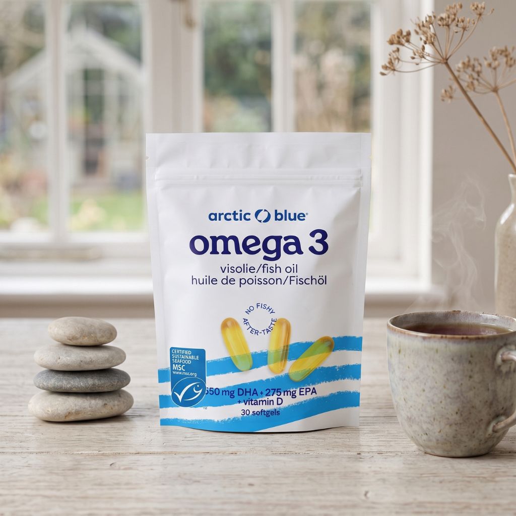 Omega-3 visolie DHA & EPA met vitamine D3 (Arctic Blue) 30caps