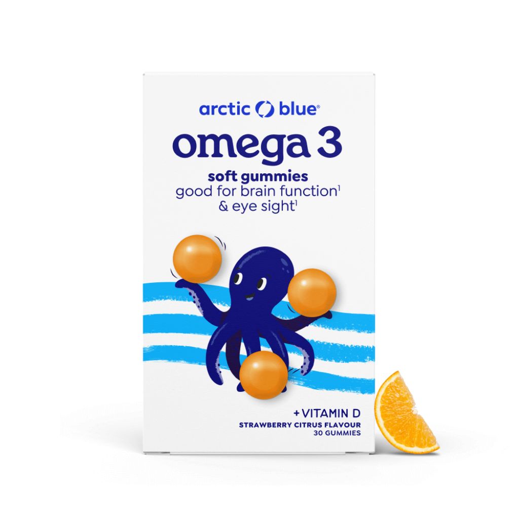 DGW-NL Kids Omega-3 gummies DHA & EPA vitamine D3 (Arctic Blue) 30st