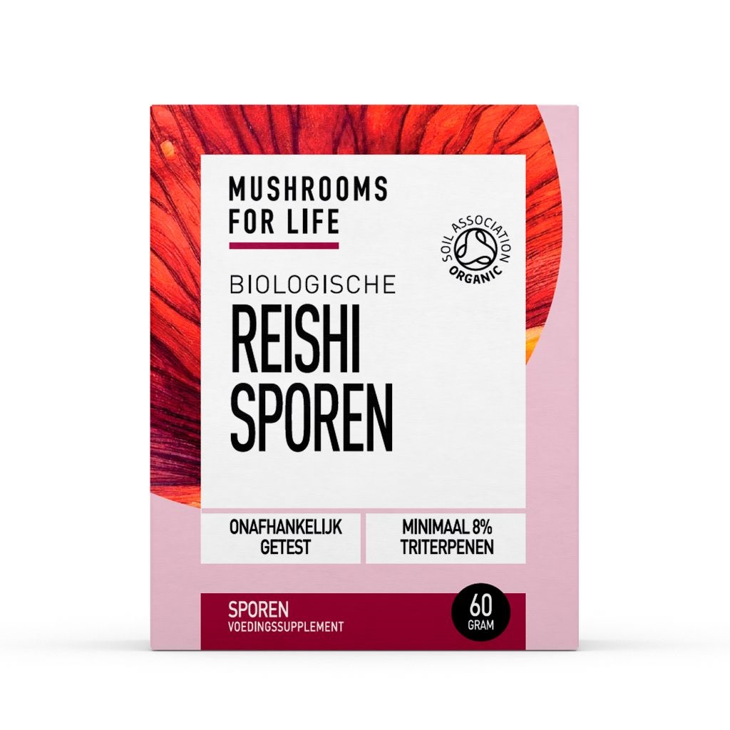 DGW-NL Reishi Spore Paddenstoelen Poeder Bio (Mushrooms For Life) 60gr