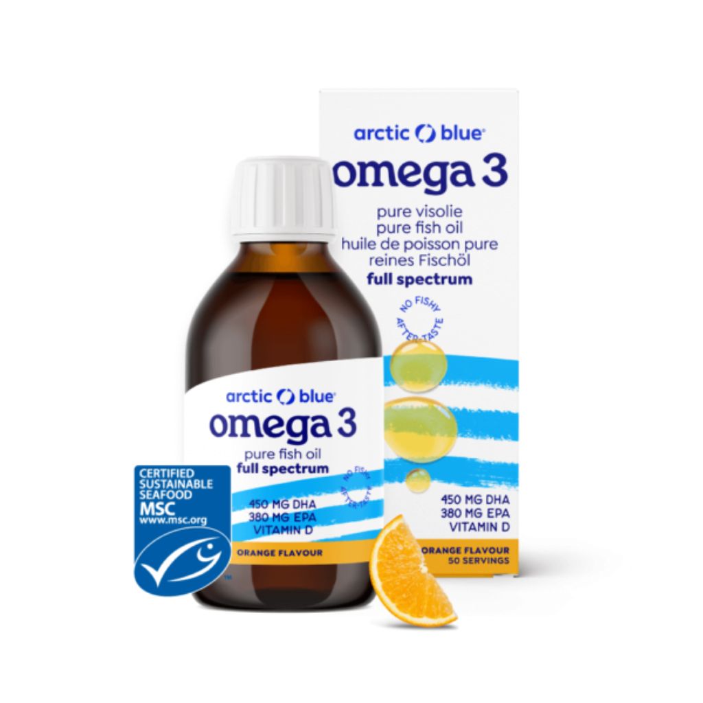 Omega-3 visolie DHA & EPA met vitamine D3 (Arctic Blue) 250ml