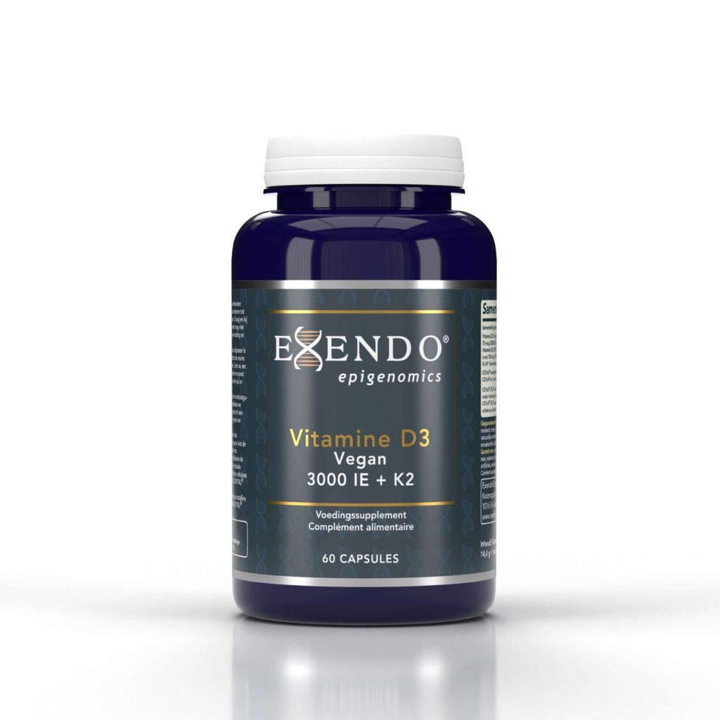 Vegan Vitamine D3 75 mcg/3.000 IE + K2 (Exendo Epigenomics) 60caps