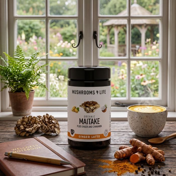 Maitake Gember Latte Bio (Mushrooms4Life) 110 gram main product photo