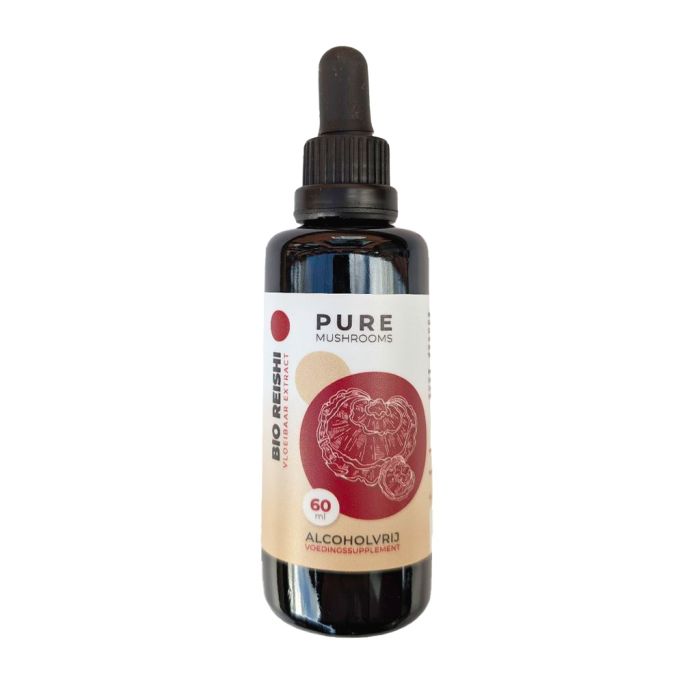Reishi Paddenstoelen Extract Alcoholvrij Bio (Pure Mushrooms) 60ml main product photo