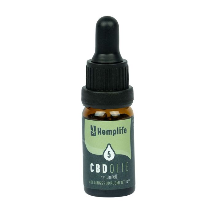 CBD Olie 5% met Vitamine D (Hemplife) 10ml main product photo