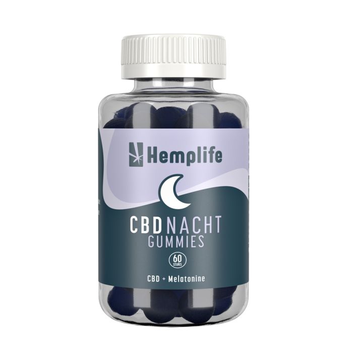 CBD Nacht Gummies (Hemplife) 15 mg 60 stuks main product photo