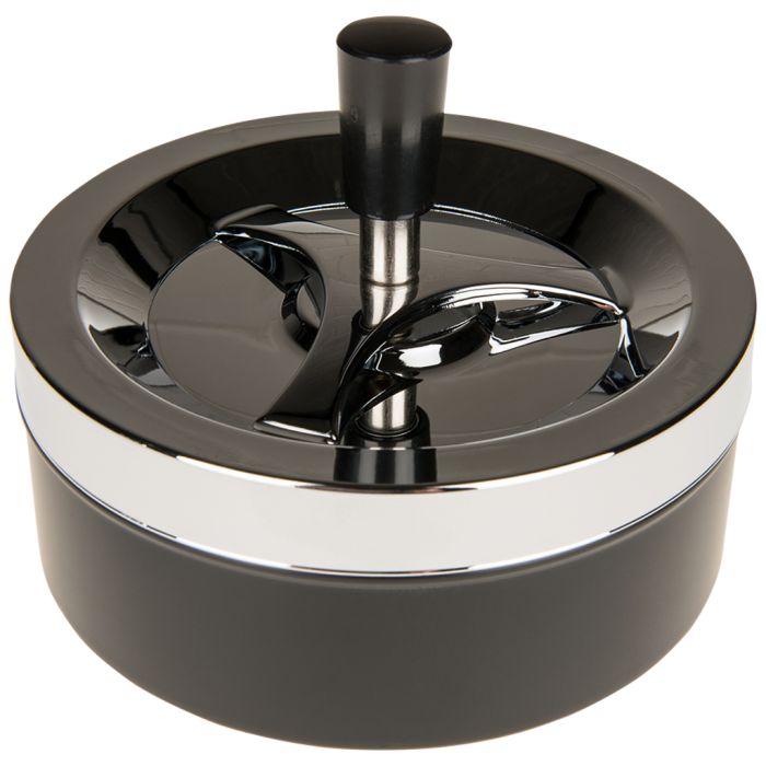 Ronde Draai Asbak - Zwart (140 mm) main product photo