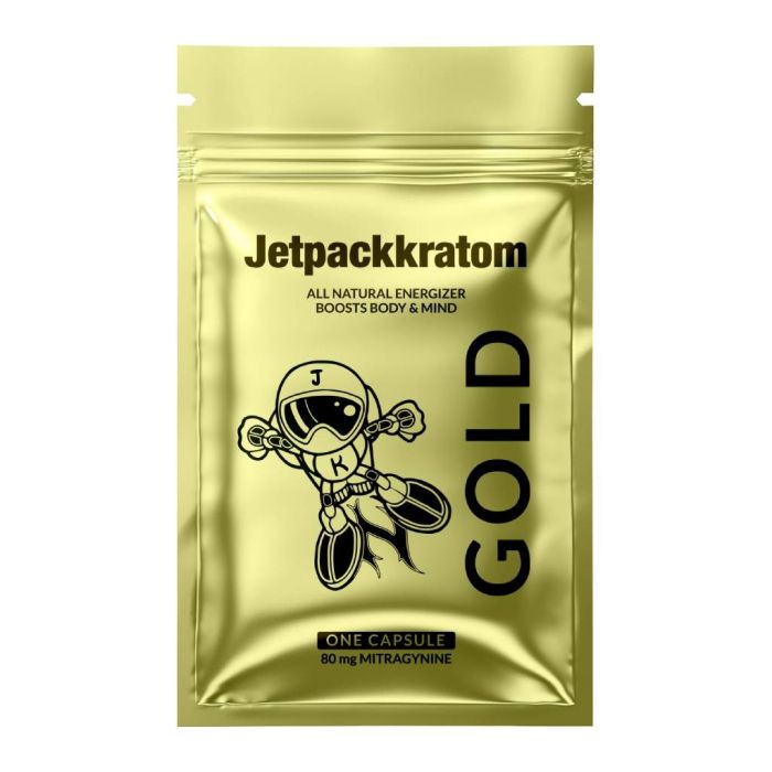 Kratom Capsules Gold (Jetpackkratom) 80 mg main product photo