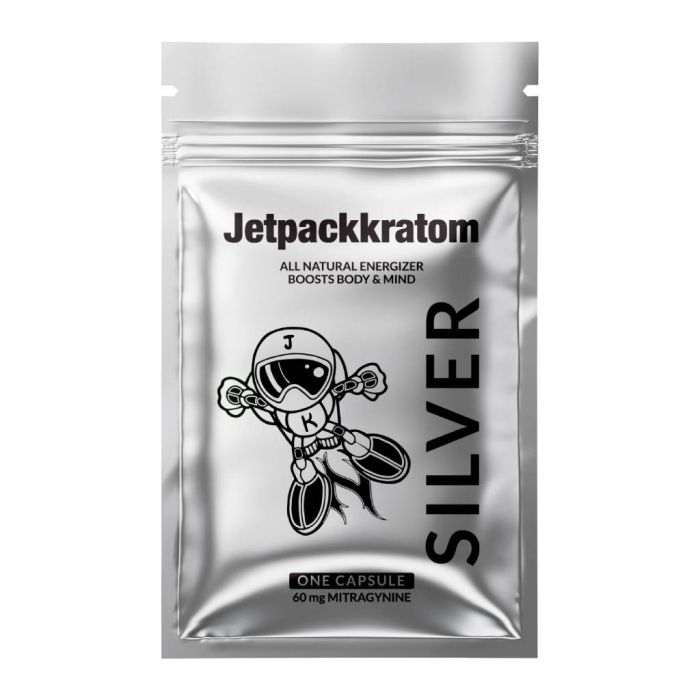 Kratom Capsules Silver (Jetpackkratom) 60 mg main product photo