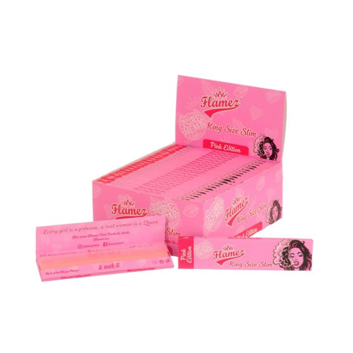 Flamez Pink Vloei | King Size Slim main product photo
