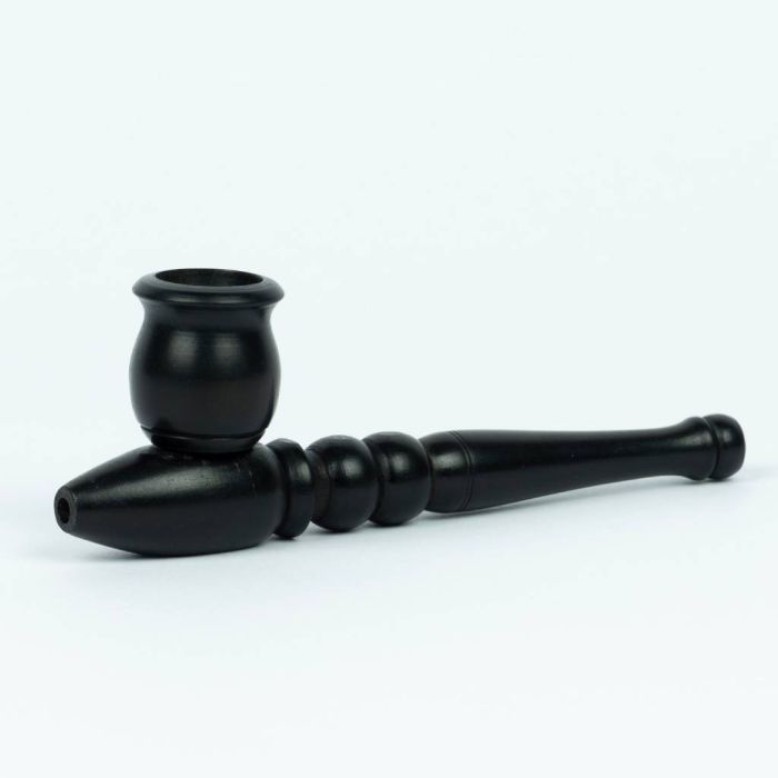Houten Wietpijpje Zwart (Black Leaf) 13 cm main product photo