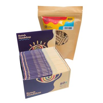 Doos Ongebleekte King-Size Vloei & Koolstoffilters