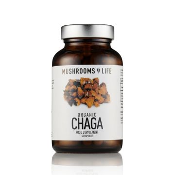 Chaga [Inonotus obliquus] Bio (Mushrooms4Life) 60 capsules