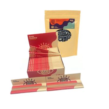 Dutch-Headshop Doos Ongebleekte King-Size Slim Vloei & Koolstoffilters Slim