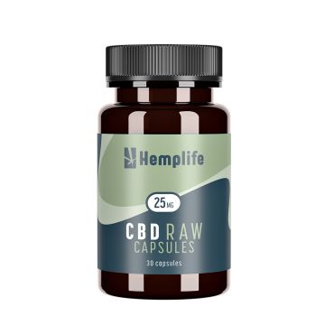 CBD Capsules Raw (Hemplife) 5% 25 mg 30 caps