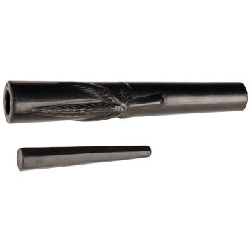 Stenen Chillum Wietblad Zwart 17 cm