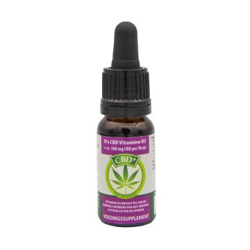 CBD Olie+ met Vitamine D3 (Jacob Hooy) 5% 10 ml