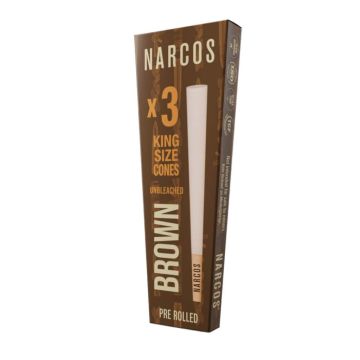 King Size Cones Bruin (Narcos) 3 stuks 