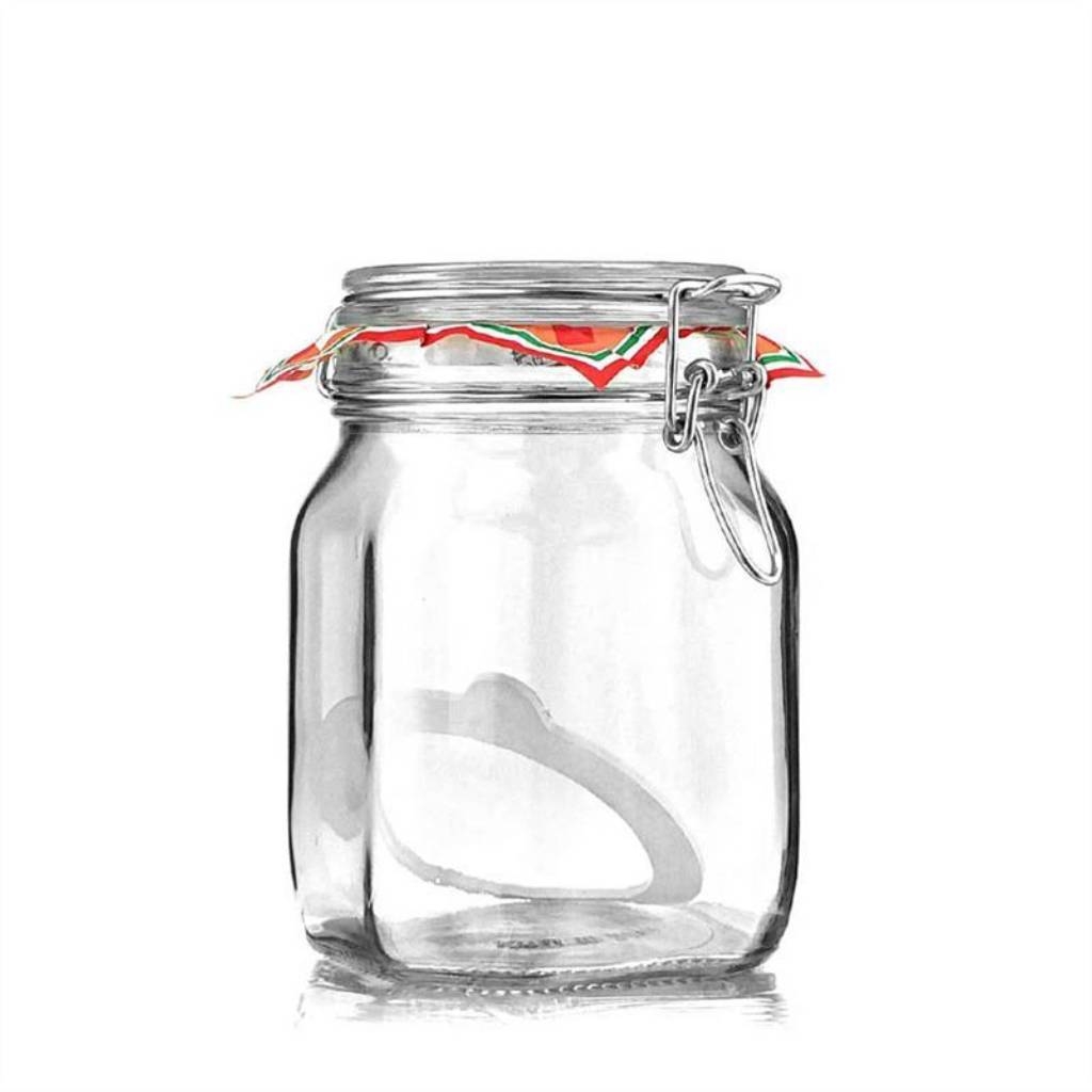 DGW-NL Weckpot / Glazen Voorraadpot 1 liter
